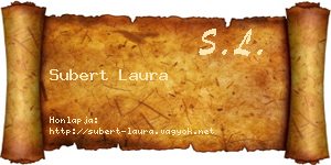 Subert Laura névjegykártya